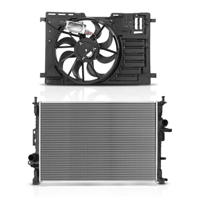 2 Pcs Radiator & Cooling Fan Assembly Kit
