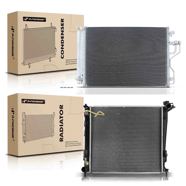 Radiator & AC Condenser Cooling Kit for Kia Sportage 2011-2016 L4 2.0L
