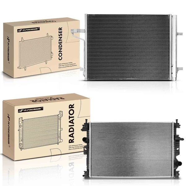 Radiator & AC Condenser Cooling Kit for Ford C-Max 2013-2018 L4 2.0L