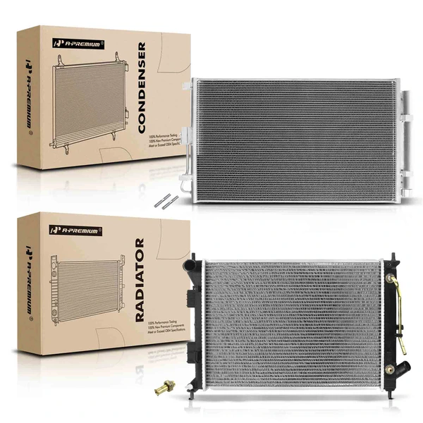 Radiator & AC Condenser Cooling Kit for Kia Soul 2012-2013 Automatic