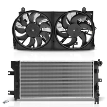 2 Pcs Radiator & Cooling Fan Assembly Kit for 2013-2017 Nissan LEAF