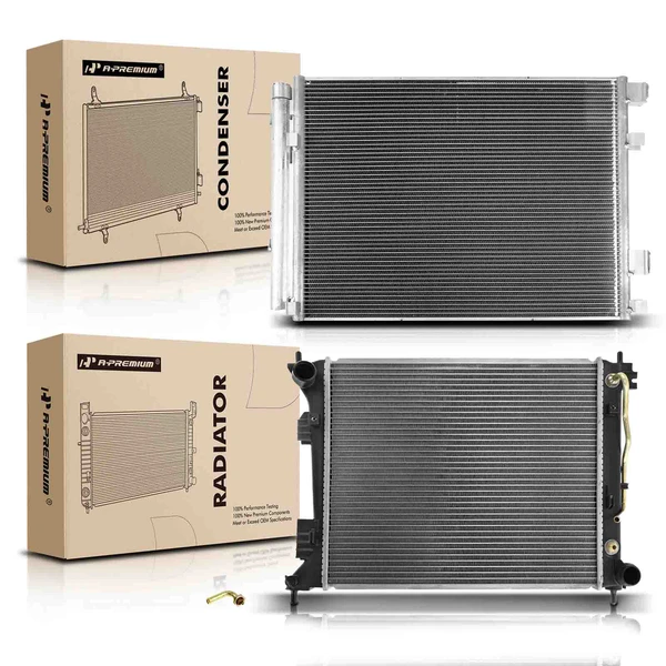 Radiator & AC Condenser Cooling Kit for 2013-2017 Hyundai Veloster