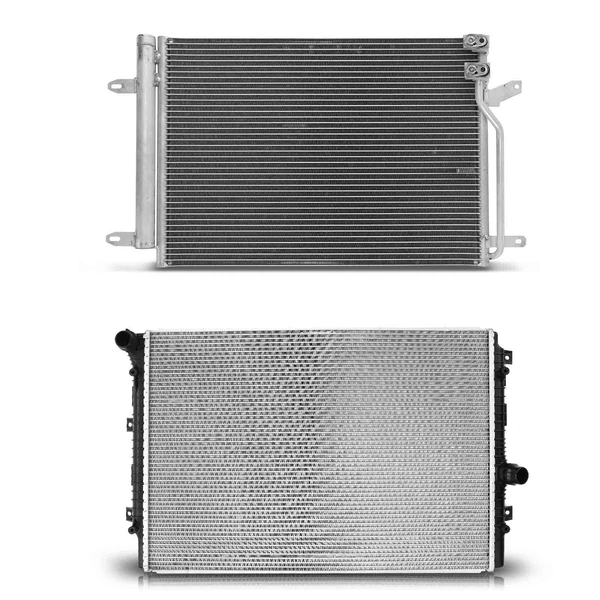 Radiator & AC Condenser Cooling Kit for Volkswagen Beetle 14-15 Jetta 1.8L 2.0L