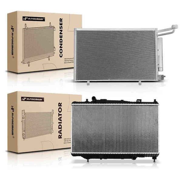 Radiator & AC Condenser Cooling Kit for Ford Fiesta 2014-2018 1.6L Turbocharged