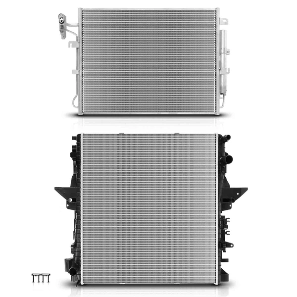 Radiator & AC Condenser Cooling Kit for Land Rover LR4 2010-2013 5.0L
