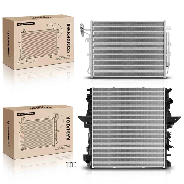 Radiator & AC Condenser Cooling Kit for Land Rover LR4 2010-2013 5.0L