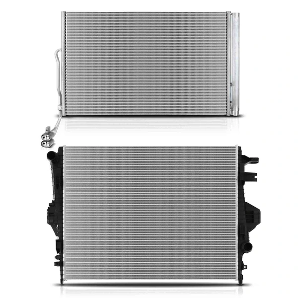 Radiator & AC Condenser Cooling Kit for Volkswagen Touareg 11-17 Porsche Cayenne