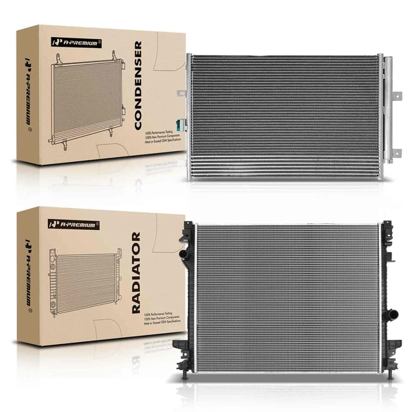 Radiator & AC Condenser Cooling Kit for Ford Edge 2015-2017 Lincoln MKX 2016-2017