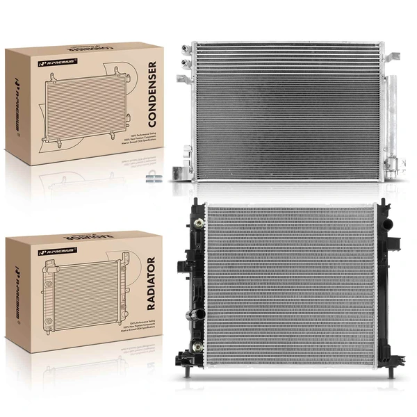 Radiator & AC Condenser Cooling Kit for Chevrolet Camaro 16-20 Cadillac ATS CTS