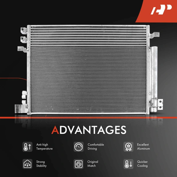 Radiator & AC Condenser Cooling Kit for Chevrolet Camaro 16-20 Cadillac ATS CTS