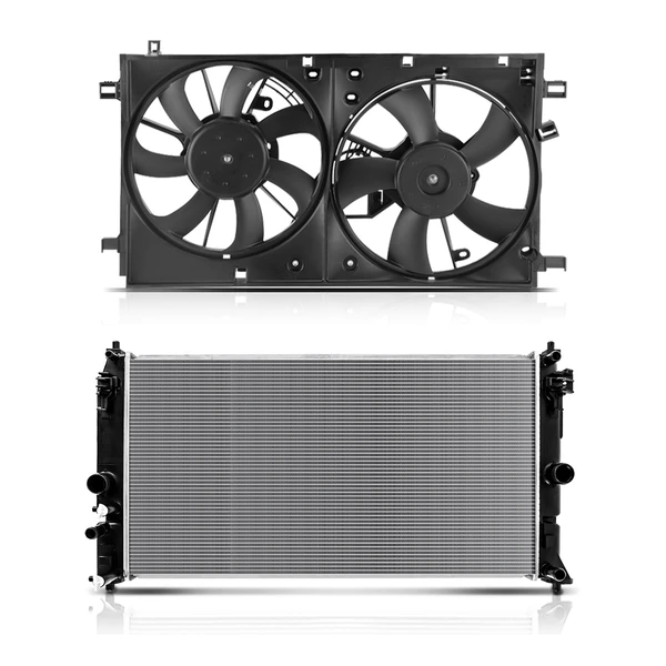 2 Pcs Radiator & Cooling Fan Assembly Kit for 2016-2020 Toyota Prius