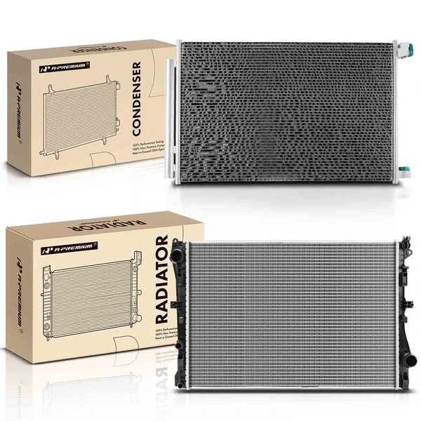 Radiator & AC Condenser Cooling Kit for Mercedes-Benz C300 C350e C400 C43 AMG