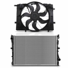2 Pcs Radiator & Cooling Fan Assembly Kit