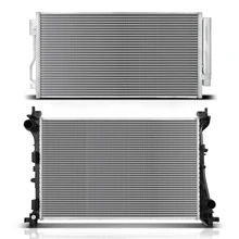 Radiator & AC Condenser Cooling Kit for Fiat 500L 2014-2019 1.4L