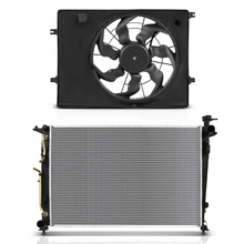 2 Pcs Radiator & Cooling Fan Assembly Kit for Kia Sorento 2016-2018