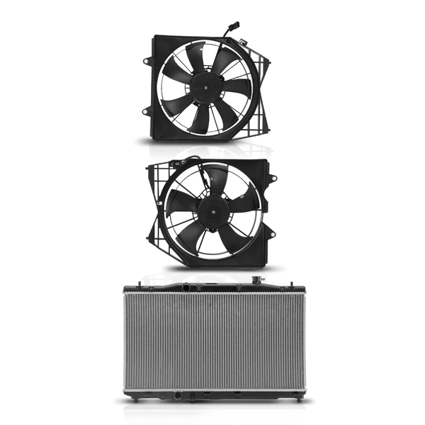 3 Pcs Radiator & Cooling Fan Assembly Kit for Honda Accord 2018-2022 L4 1.5L 2.0L