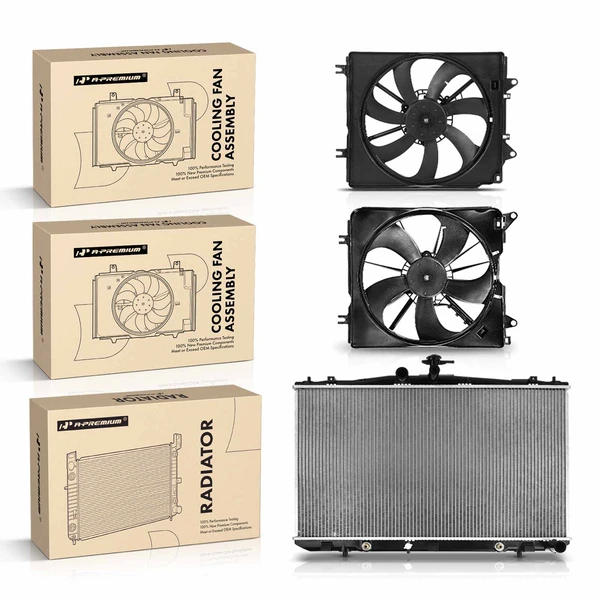 3 Pcs Radiator & Cooling Fan Assembly Kit for Honda CR-V 2017-2022 1.5L