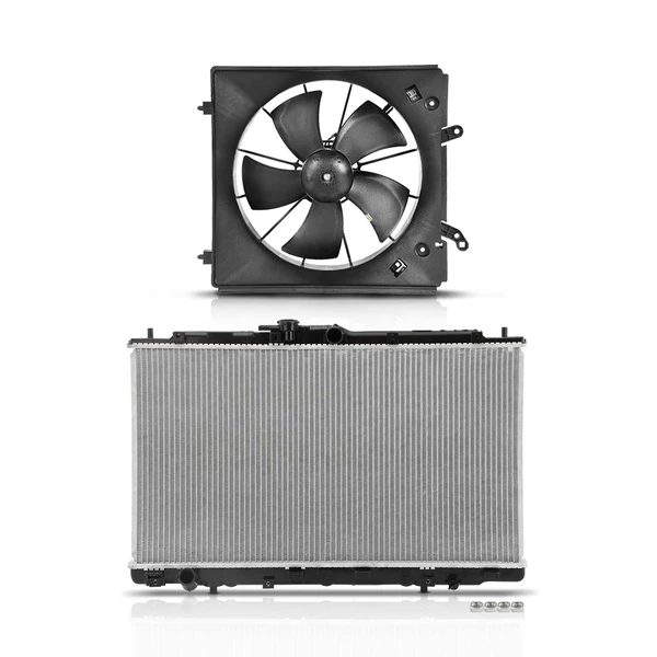 2 Pcs Radiator & Cooling Fan Assembly Kit for Acura CL 2001-2003 TL 2002-2003