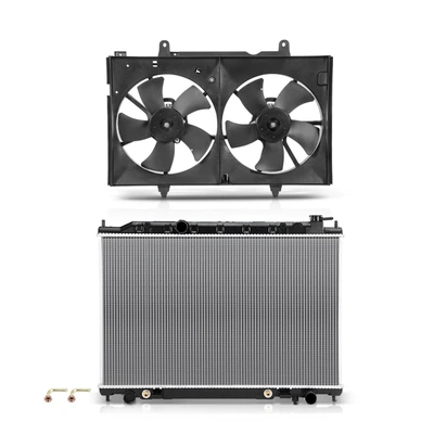 2 Pcs Radiator & Cooling Fan Assembly Kit
