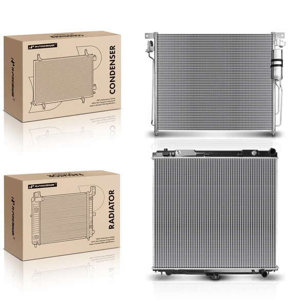 Radiator & AC Condenser Cooling Kit for Nissan Frontier 2005-2018 Suzuki Equator L4 2.5L