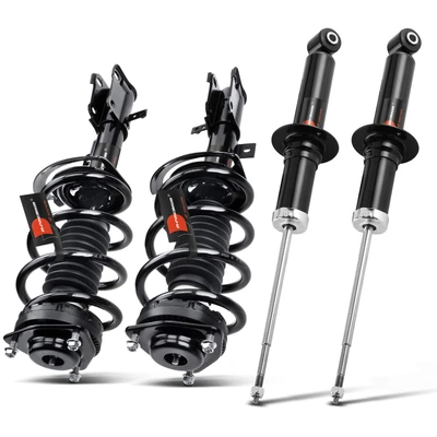 4 Pcs Front & Rear Complete Strut & Coil Spring Assembly