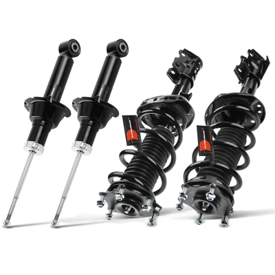 4 Pcs Front & Rear Complete Strut & Coil Spring Assembly