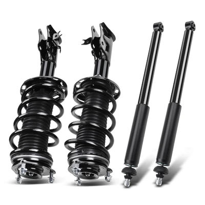 4 Pcs Front & Rear Complete Strut & Coil Spring Assembly