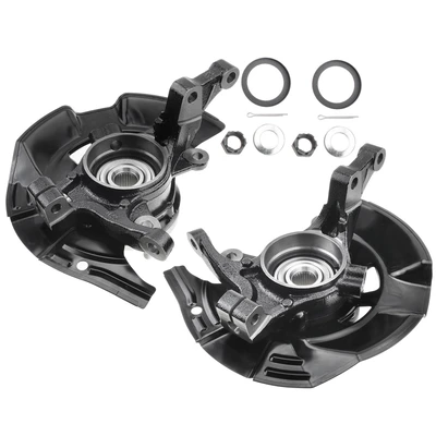 2 Pcs Front Steering Knuckle & Wheel Hub Bearing Assembly