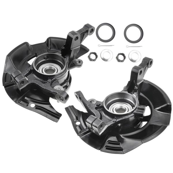 2 Pcs Front Steering Knuckle & Wheel Hub Bearing Assembly for 2011 Hyundai Sonata