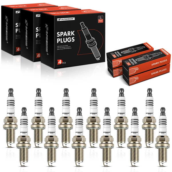 12 Pcs Iridium & Platinum Spark Plugs for 2005-2010 Ferrari 612 Scaglietti