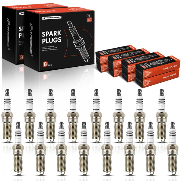 16 Pcs Iridium & Platinum Spark Plugs for Ford F-250 F-350 E-350 E-450 Super Duty