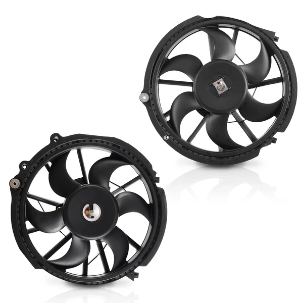 2 Pcs Left & Right Radiator Cooling Fan Assembly without Controller for 1996-2005 Mercury Sable