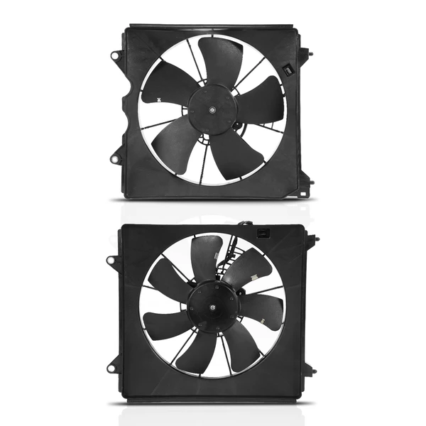 2 Pcs Left & Right Engine Radiator Cooling Fan Assembly for Honda Accord 2008-2012