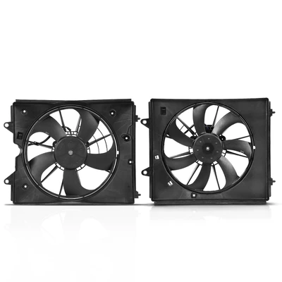 2 Pcs Left & Right Radiator Cooling Fan Assembly with Shroud