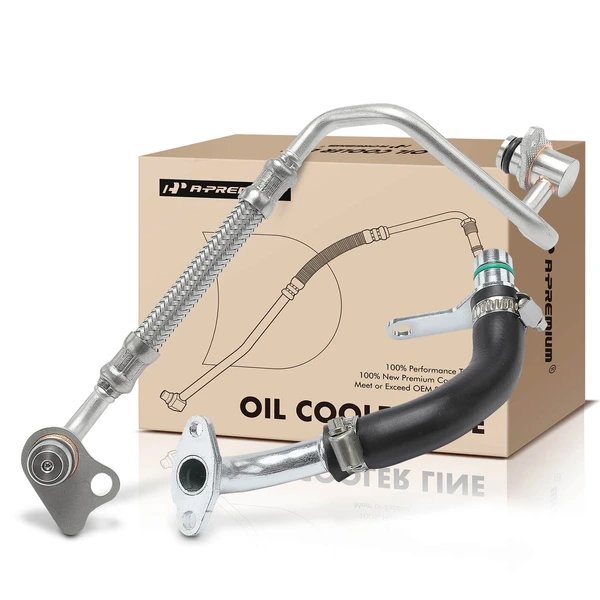 2 Pcs Inlet & Outlet Turbo Oil Feed & Return Line for 2016-2018 BMW X5