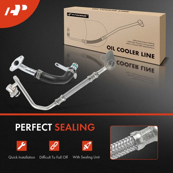 2 Pcs Inlet & Outlet Turbo Oil Feed & Return Line for BMW F30 320i 328i F32 428i F10