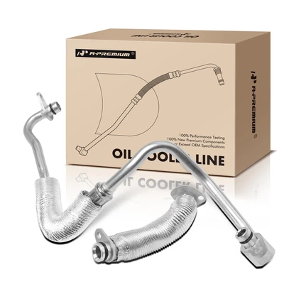 2 Pcs Inlet & Outlet Turbo Oil Feed & Return Line