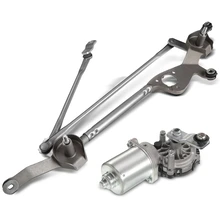 2 Pc Front Windshield Wiper Linkage Assembly with Motor for 2013-2017 Cadillac XTS