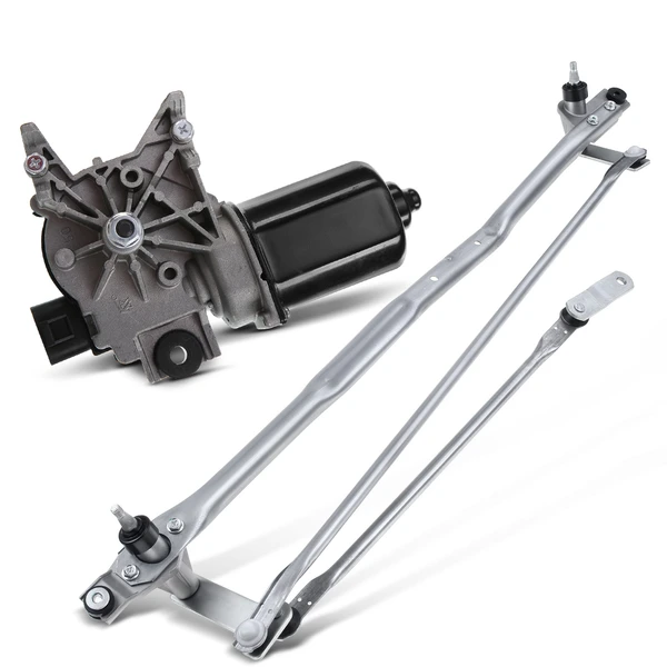 2 Pc Front Windshield Wiper Linkage Assembly with Motor for 1999-2002 Chevrolet Silverado 1500