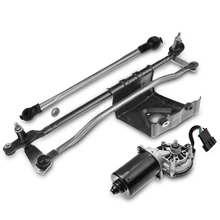 2 Pc Front Windshield Wiper Linkage Assembly with Motor for 1998-2003 Toyota Sienna