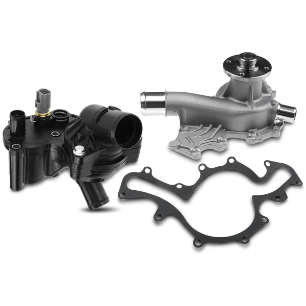 Water Pump & Thermostat Housing Assembly for 2007-2010 Ford Explorer Sport Trac