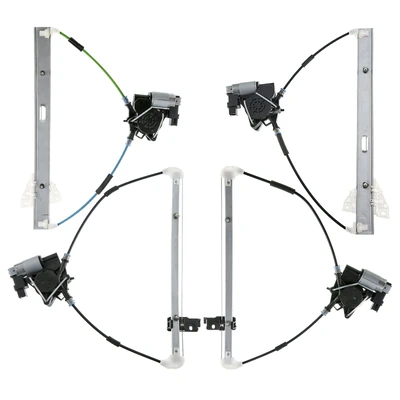 4 Pcs Front & Rear Power Window Regulator with Motor