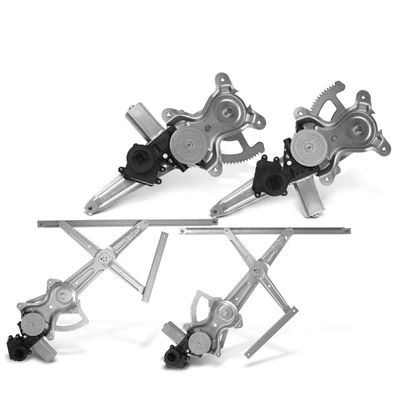 4 Pcs Front & Rear Power Window Regulator with Motor