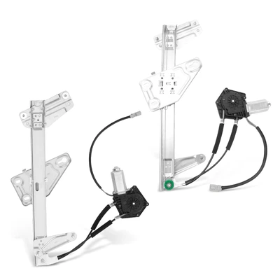 2 Pcs Front Power Window Regulator with Motor