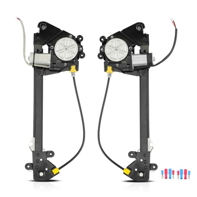 2 Pcs Rear Power Window Regulator with Motor