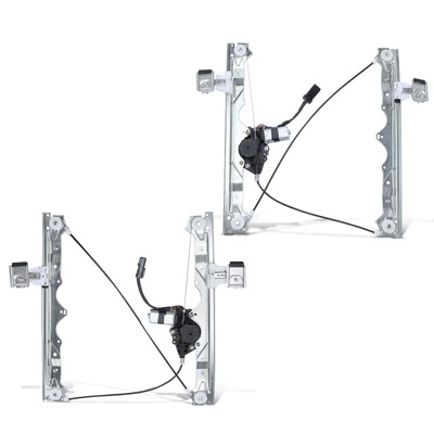 2 Pcs Front Power Window Regulator with Motor
