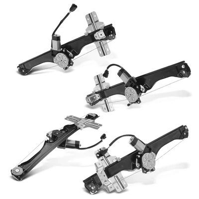 4 Pcs Front & Rear Power Window Regulator with Motor