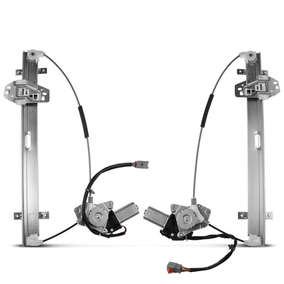 2 Pcs Front Power Window Regulator with Motor