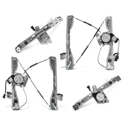 4 Pcs Front & Rear Power Window Regulator with Motor