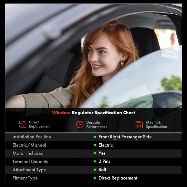 2 Pcs Rear Power Window Regulator without Motor for Mitsubishi Lancer 2003-2007